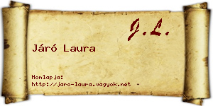 Járó Laura névjegykártya